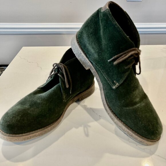 Alfani Men's Lancer Chukka Boots in Pine Green Suede Crepe Sole Size 9M - Picture 1 of 9